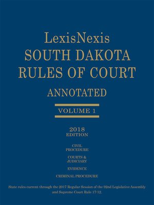 cover image of South Dakota Court Rules Annotated